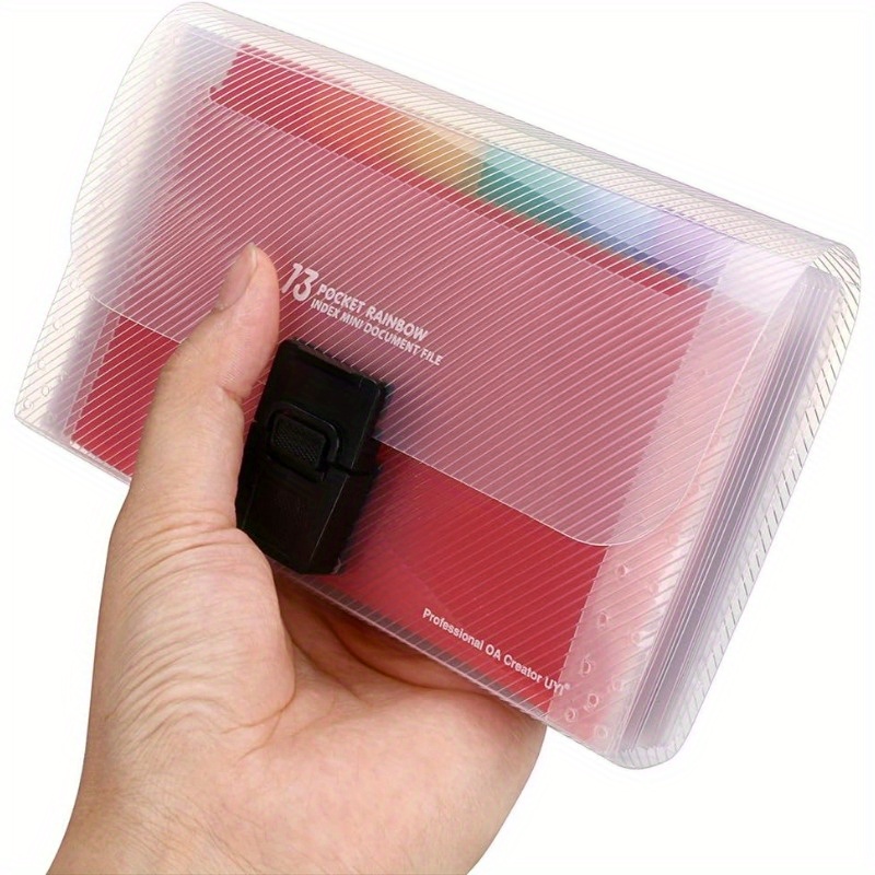 Expandable Accordion File Folder 13 Pockets - Erweiterbarer Aktenordner im A6-Format mit 13