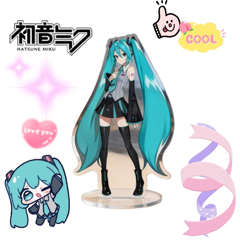 Desk Accessories - Hatsune Miku 10cm Acryl-Ständer Niedlicher Anime-Charakter