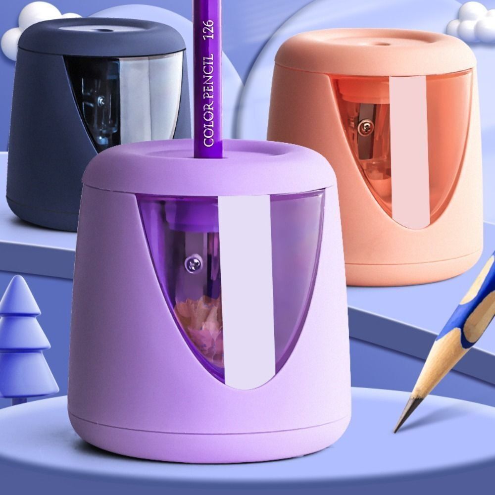 Electric Pencil Sharpener Usb - mit dekorativem Aufkleber, Batterie-/USB-/Ladefunktion, kreatives Schreibwaren-Schreibwaren-Schalter,