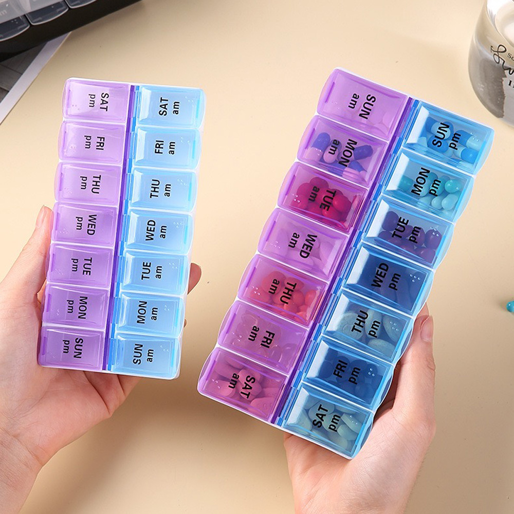 Stationery - Unabhängige Pillendose mit 14 Fächern, tragbare