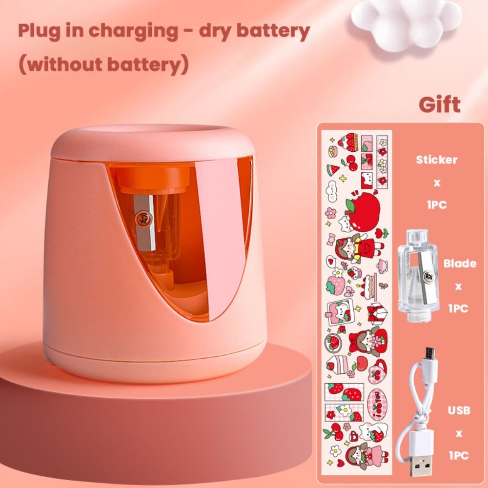 Electric Pencil Sharpener Usb - Schulbedarf Batterie/USB/Aufladbar Cartoon Kreatives Schreibwaren-Zubehör Automatischer