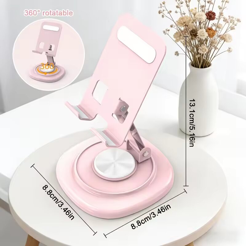 Desk Accessories - 360 Grad Drehbarer Faltbarer Desktop-Telefonständer Tragbarer