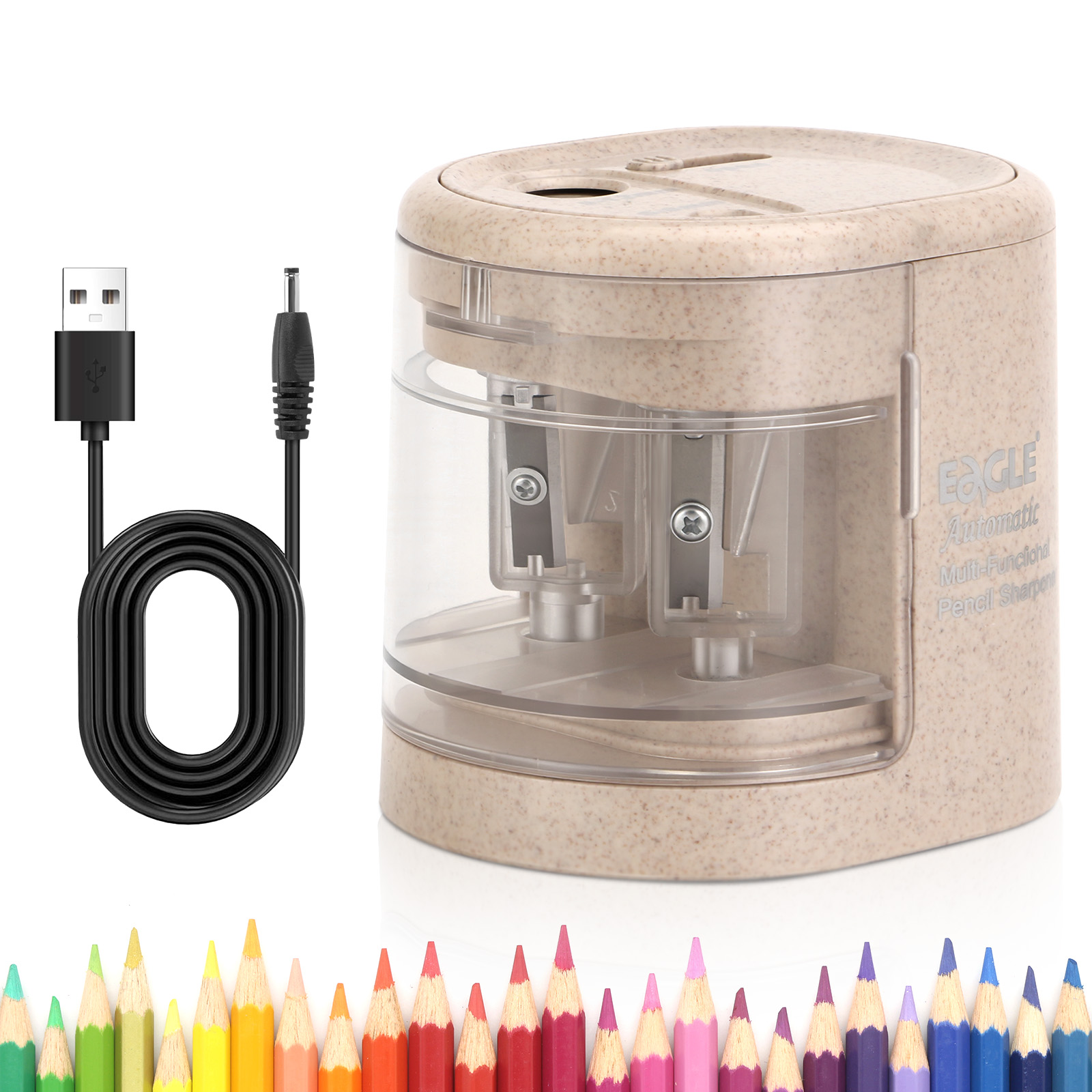 Electric Pencil Sharpener Usb - EAGLE Automatischer Elektrischer Bleistiftspitzer, 5S Schnellschärfung