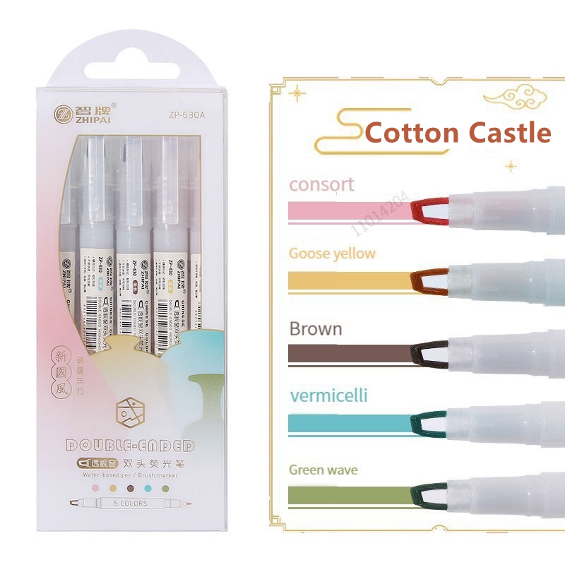 Pastel Highlighter Set Double Ended - 5 teile/satz Doppel Tipp Highlighter Stifte