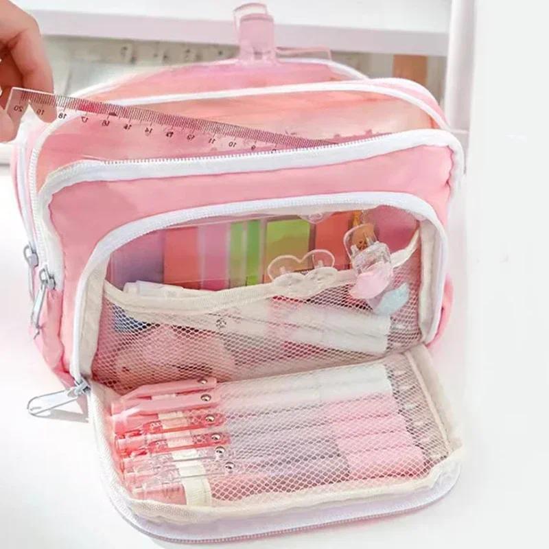 Aesthetic Large Pencil Case Pouch - Tragbare, große, ästhetische Stifttasche und Federmäppchen,