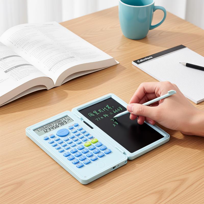 Scientific Calculator For Secondary School - Tragbarer 2-in-1 Wissenschaftlicher Taschenrechner, Faltbares LCD-Schreibtablett