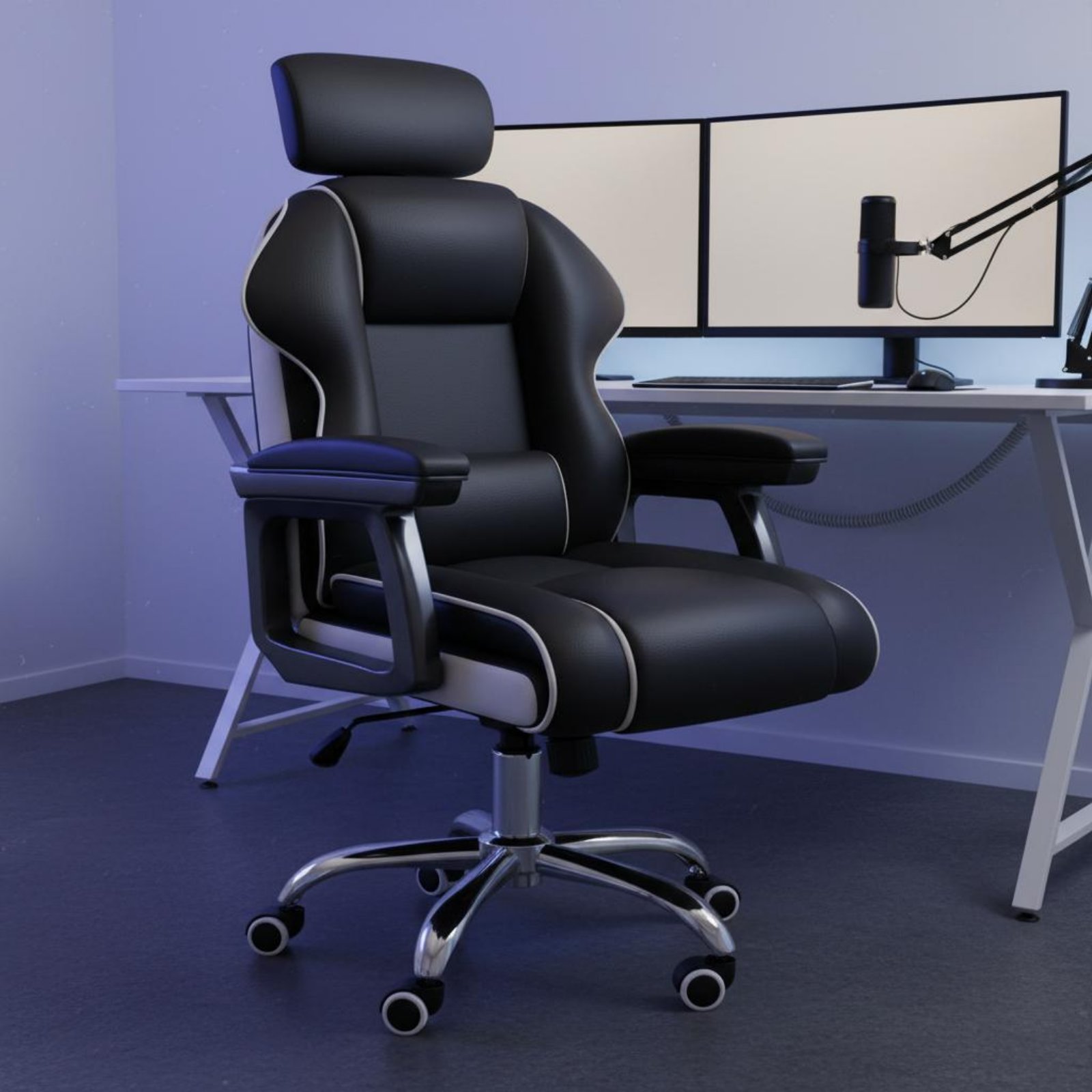 Office Furniture - Ergonomischer Gaming-Stuhl, höhenverstellbar, drehbarer Bürostuhl mit