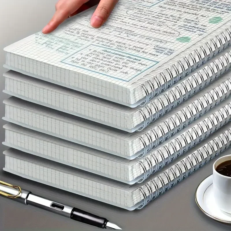 Spiral Bound Grid Notebook A5 - A5 Raster-Notizblock Spiralgebundenes Skizzenbuch Entwurfsagenda Zeichenbuch
