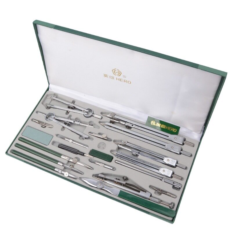 Math Geometry Set With Compass - Hero Metall-Kompass-Set, Technisches Zeicheninstrument, Mathematik- und