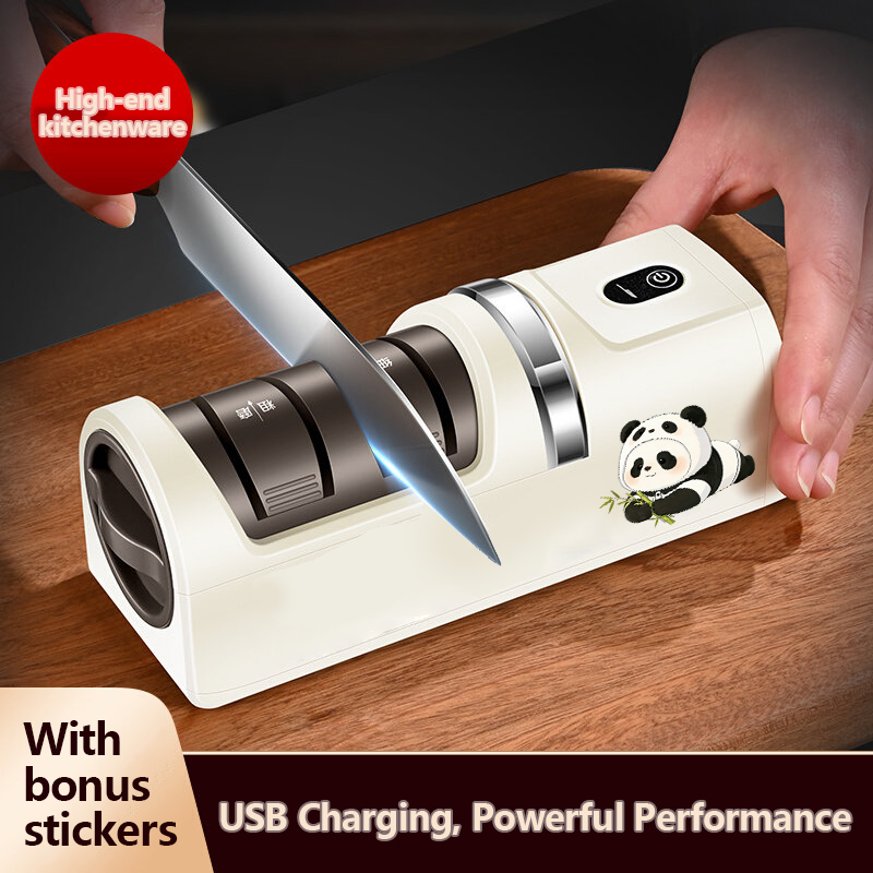 Electric Pencil Sharpener Usb - 3-Stufig Einstellbarer Elektrischer Messerschärfer, USB-Aufladbar, Kabelloses