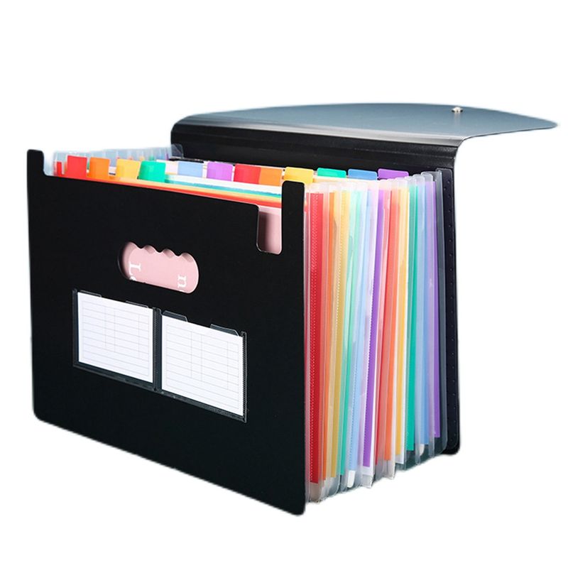 Expandable Accordion File Folder 13 Pockets - 1 Stück 13-Fächer-Aktenordner, erweiterbarer Aktenordner, stehender