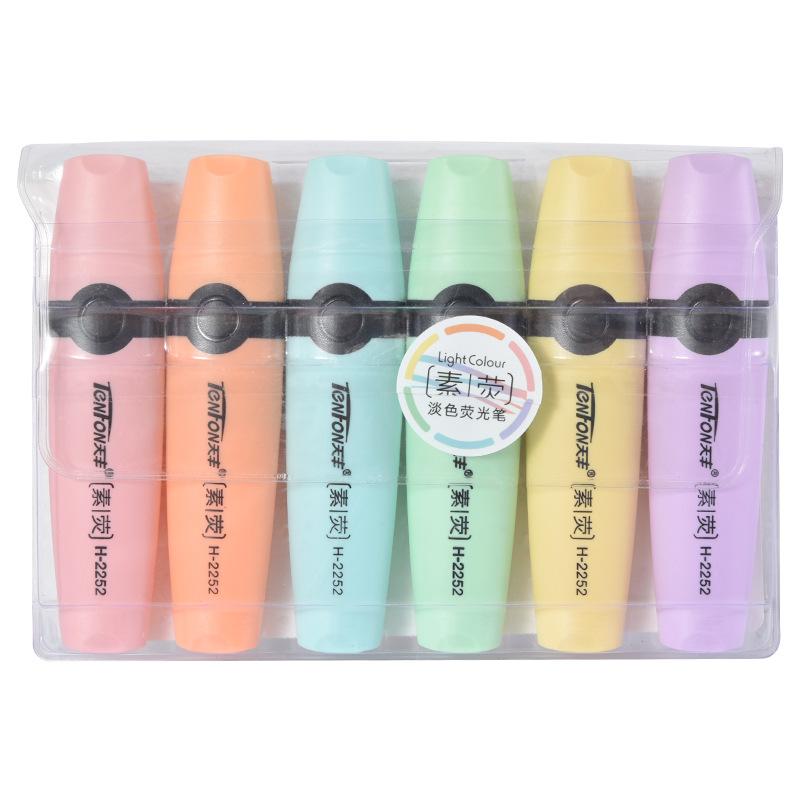 Pastel Highlighter Set Double Ended - 6 Teile/satz Highlighter Pastell Farben Meißel