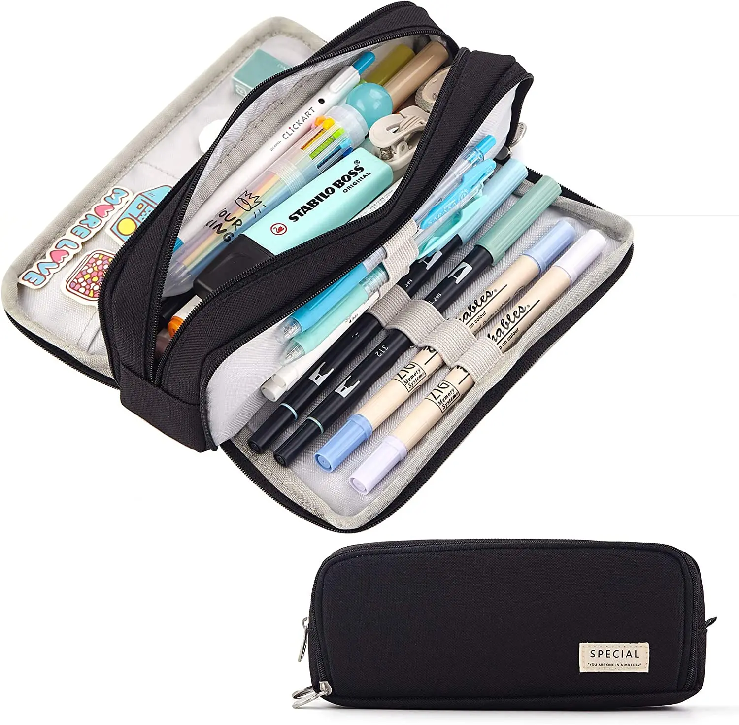 Aesthetic Large Pencil Case Pouch - Federmäppchen, großes Fassungsvermögen, ästhetische Stifttasche, Büro-