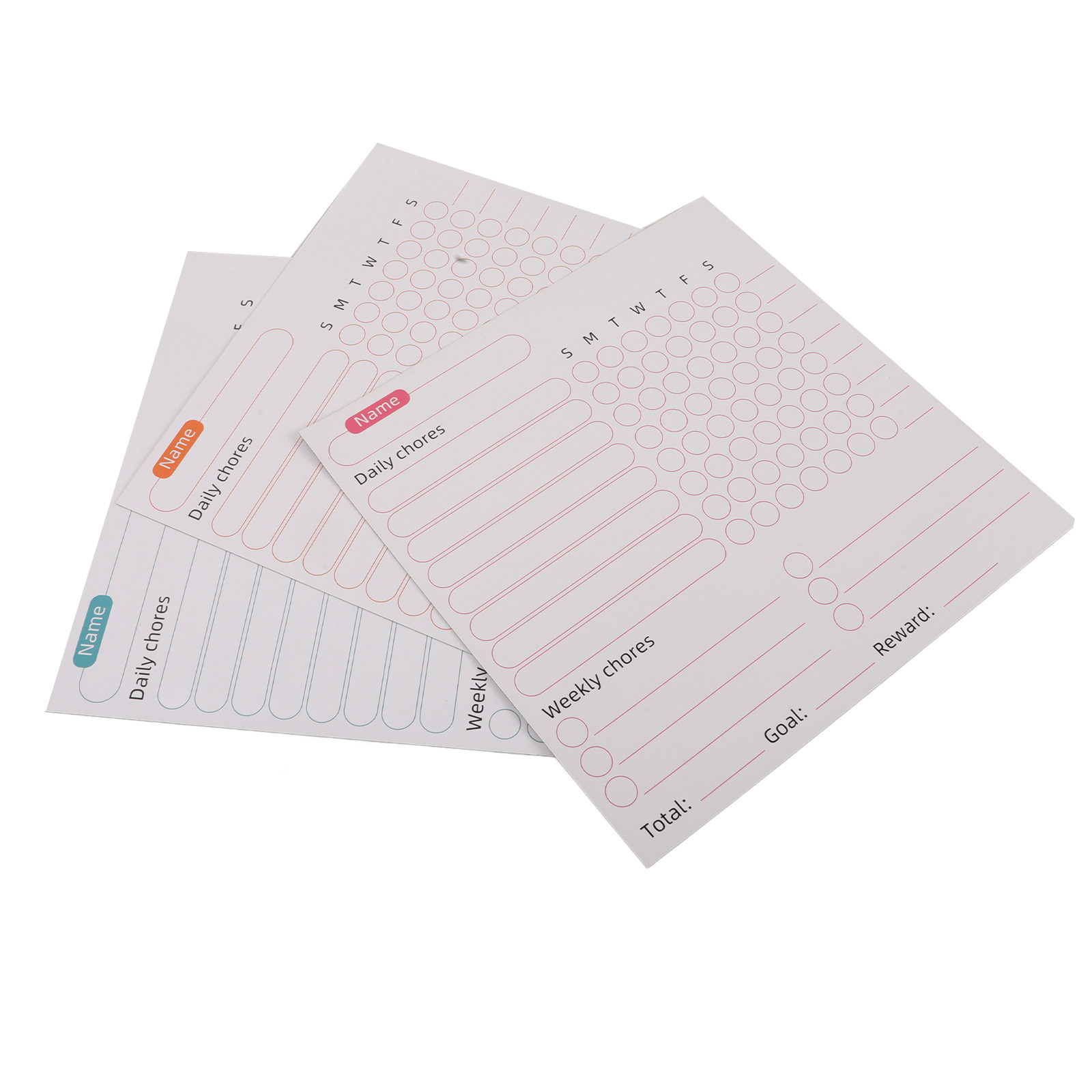 Kids Magnetic Reward Chart Board - 3-teiliges magnetisches Wochen-Aufgabendiagramm Whiteboard für Kinder,