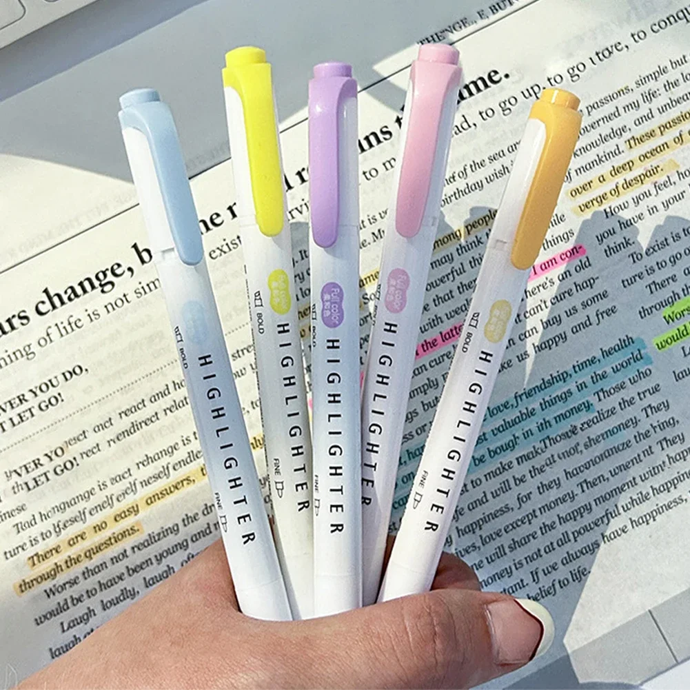 5 Stück Pastell-Textmarker, Fa – Pastel Highlighter Set Double Ended Bewertung und Preis