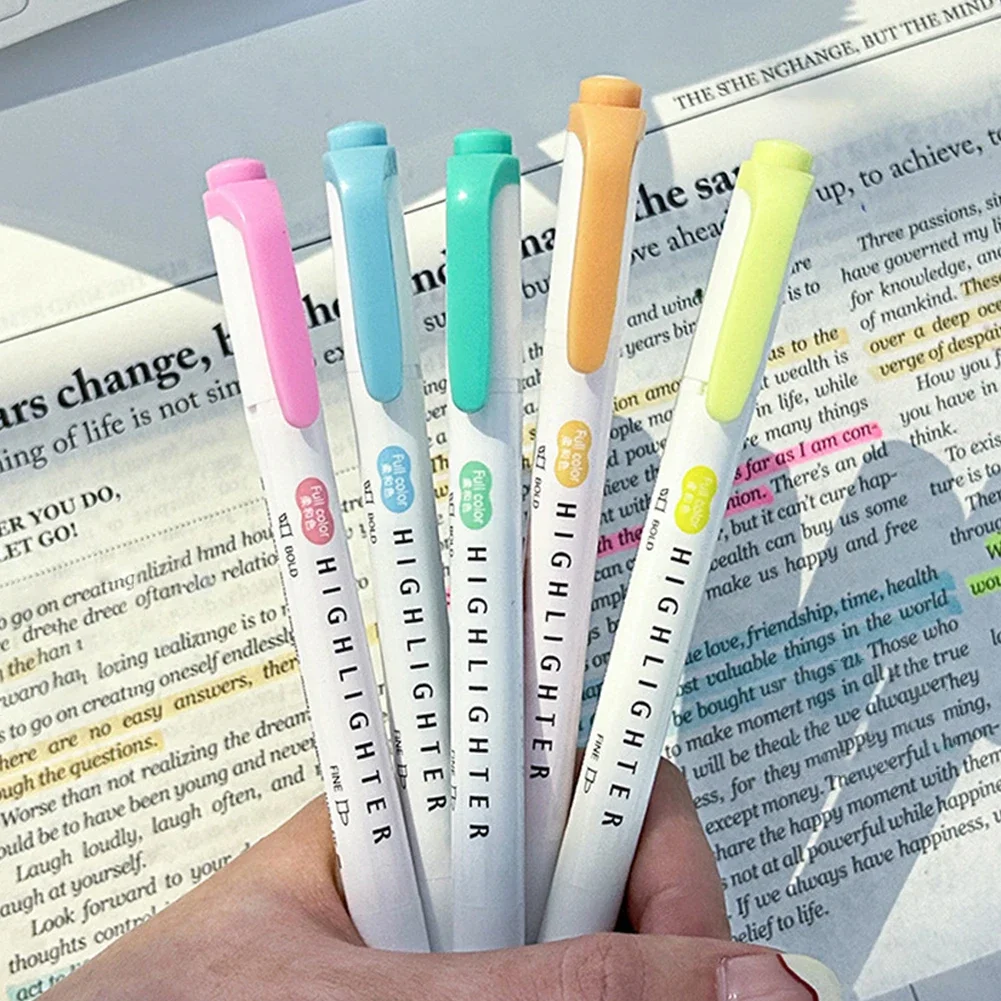 5 Stück Pastell-Textmarker, Fa – Pastel Highlighter Set Double Ended Bewertung und Preis