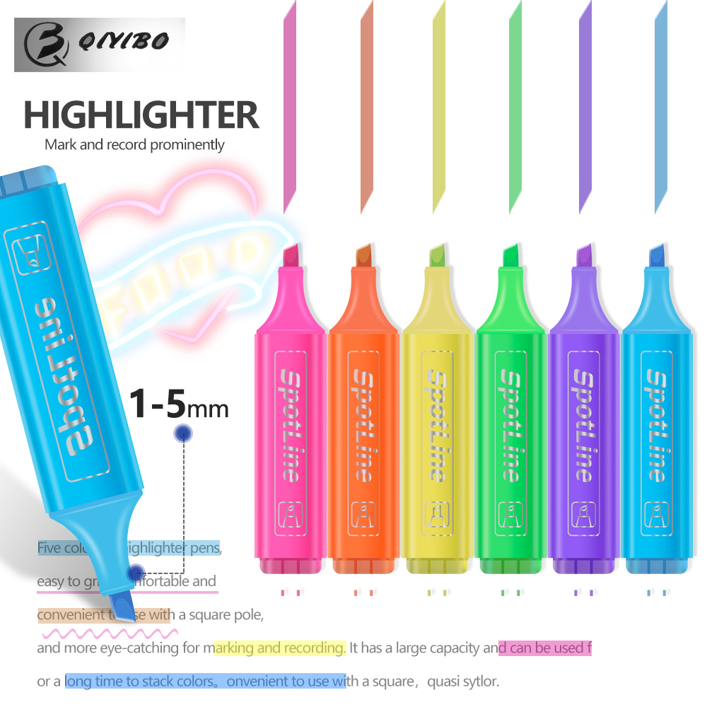 4/6 Teile/satz Pastell Flache  – Pastel Highlighter Set Double Ended Bewertung und Preis
