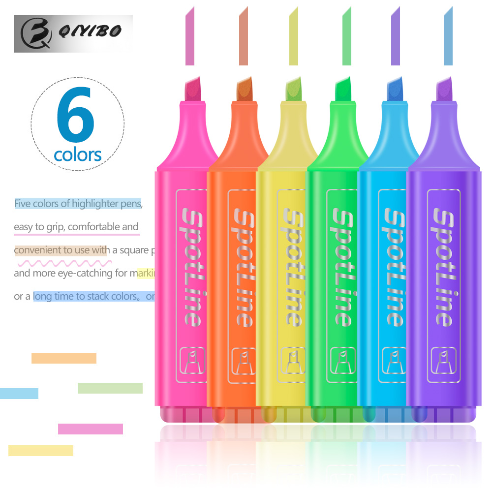4/6 Teile/satz Pastell Flache  – Pastel Highlighter Set Double Ended Bewertung und Preis