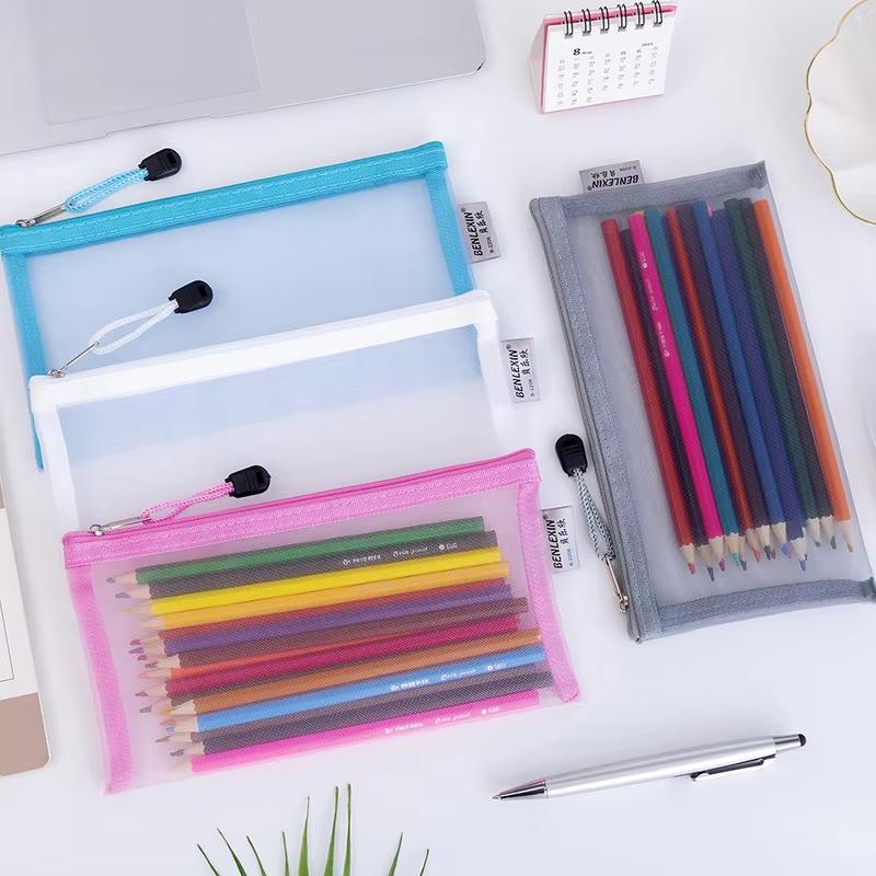 NEUE Langlebige Transparente N – Clear Mesh Pencil Pouch For Exam Bewertung und Preis