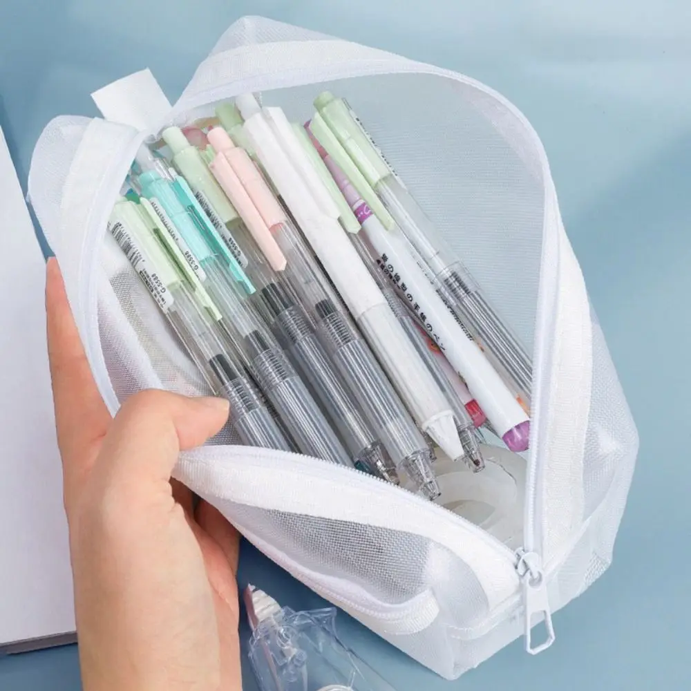 Großer Doppelschichtiger Netz- – Clear Mesh Pencil Pouch For Exam Bewertung und Preis