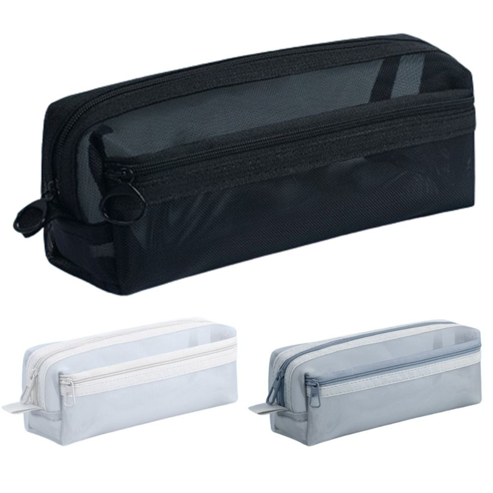 Großer Doppelschichtiger Netz- – Clear Mesh Pencil Pouch For Exam Bewertung und Preis