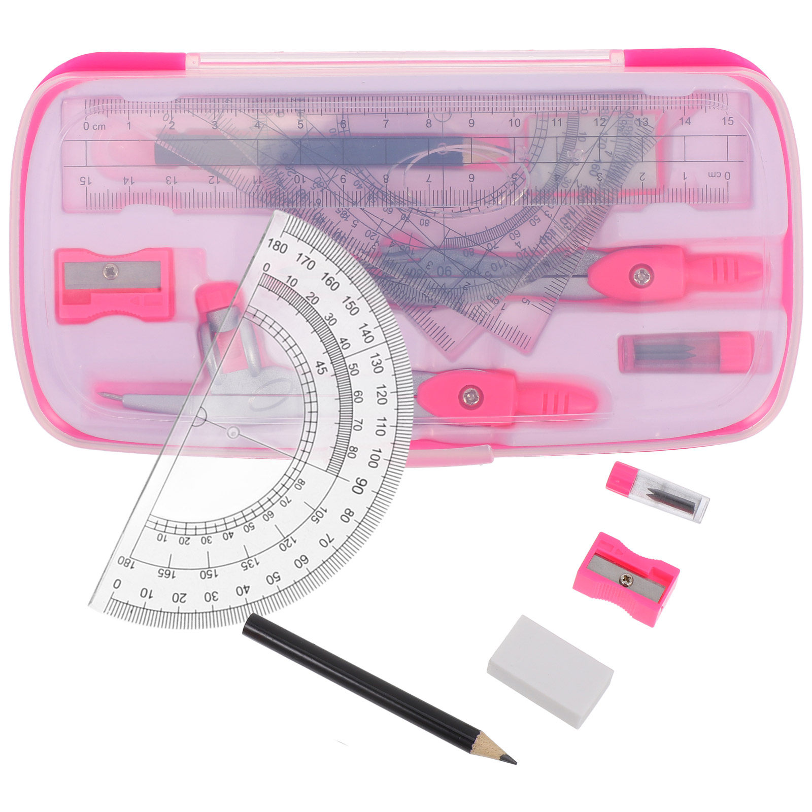 1 Set leichtes, tragbares Komp – Math Geometry Set With Compass Bewertung und Preis