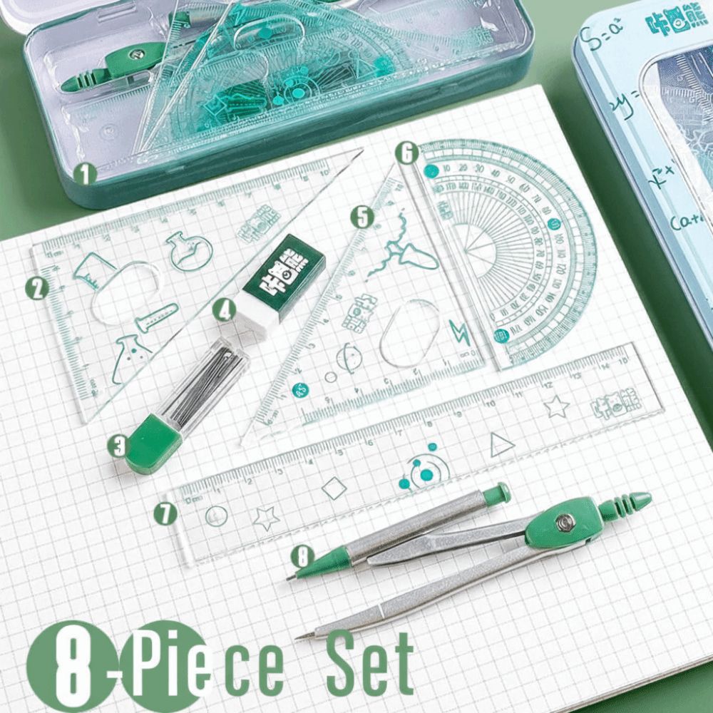 8-teiliges Multifunktionales M – Math Geometry Set With Compass Bewertung und Preis