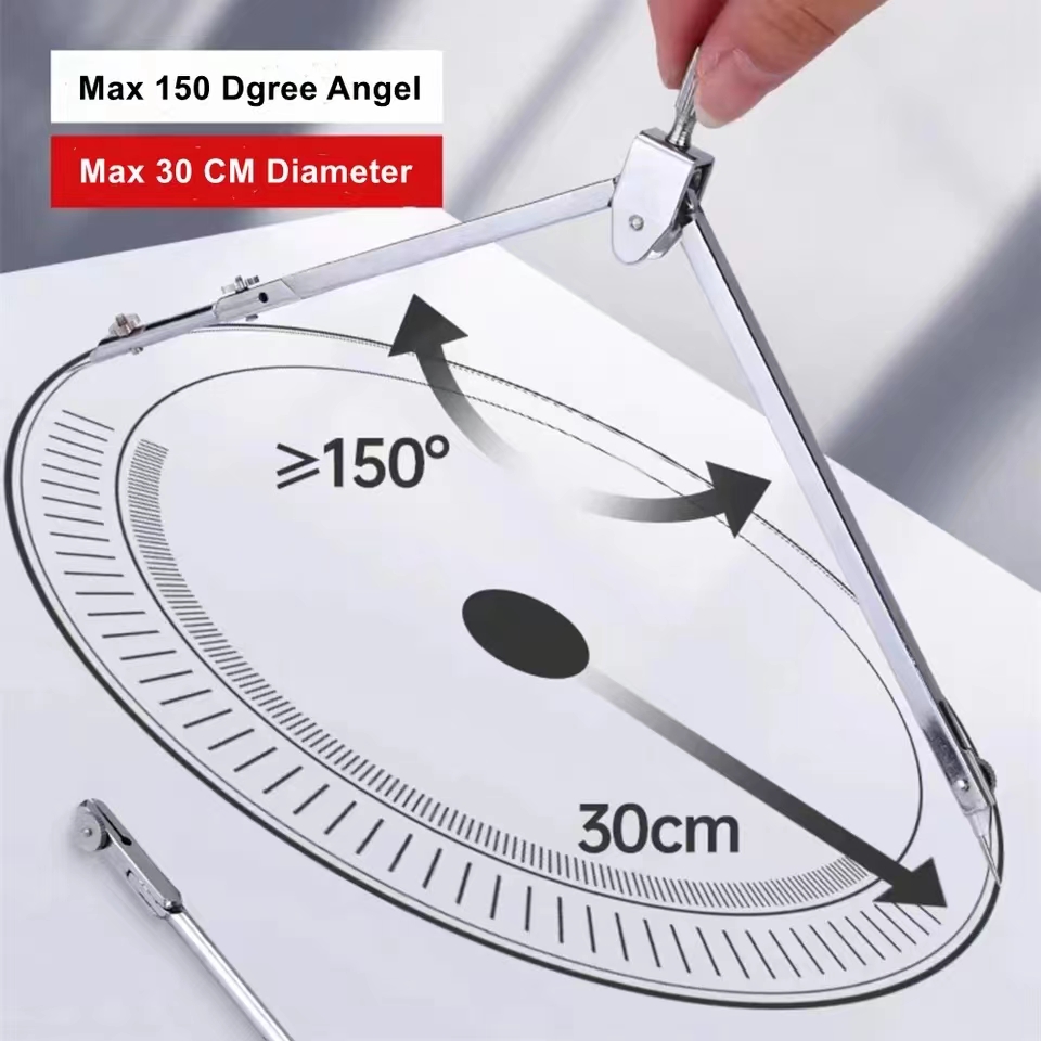 Zeichenset aus Edelstahl, lang – Math Geometry Set With Compass Bewertung und Preis