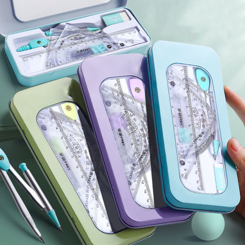 7 Teile/satz Lineal Kompass Bl – Math Geometry Set With Compass Bewertung und Preis
