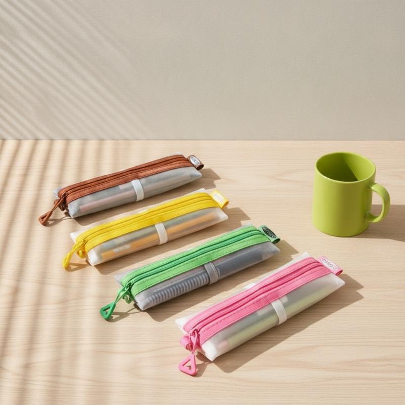 Transparente Mesh-Federtasche  – Clear Mesh Pencil Pouch For Exam Bewertung und Preis