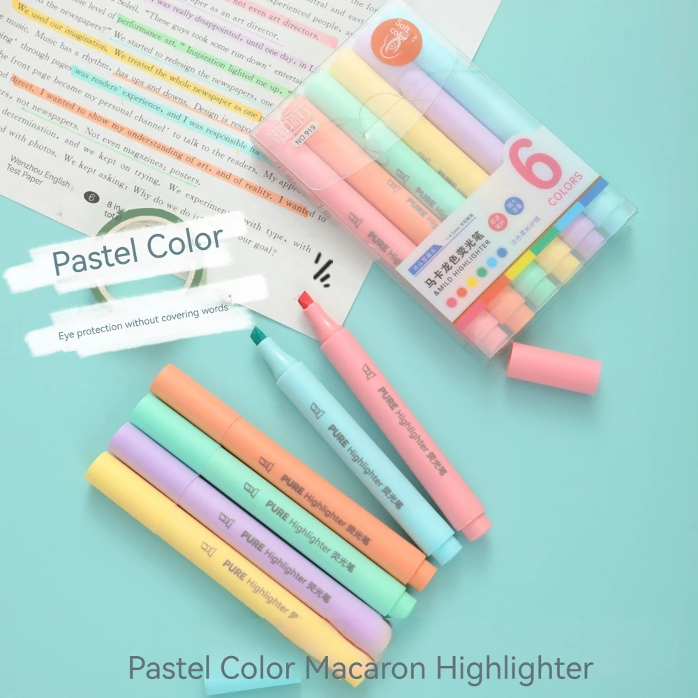6 Stück/Set Pastellfarbene Mac – Pastel Highlighter Set Double Ended Bewertung und Preis